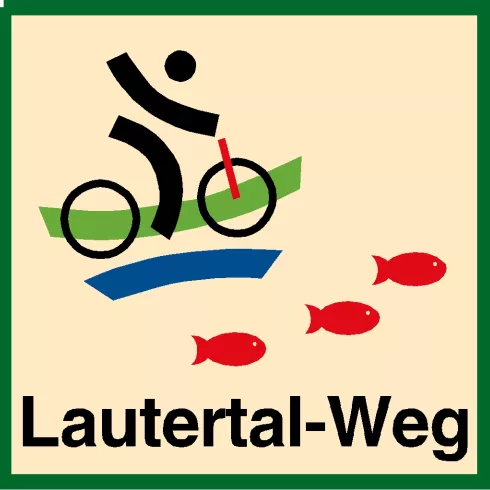 Logo und Markierung Lautertal-Radweg
