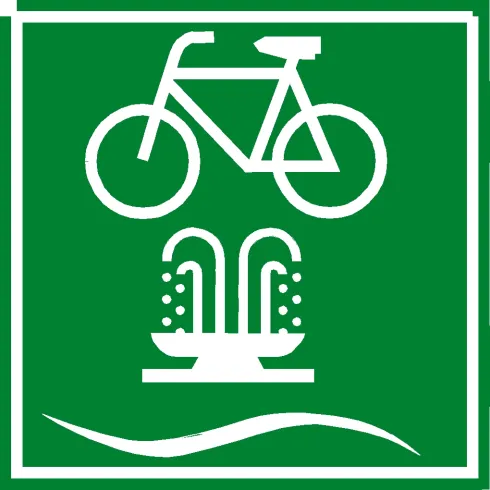 Logo und Markierung Petronella-Rhein-Radweg