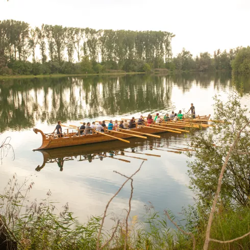 Das Römerschiff »Lusoria Rhenana« bei Neupotz