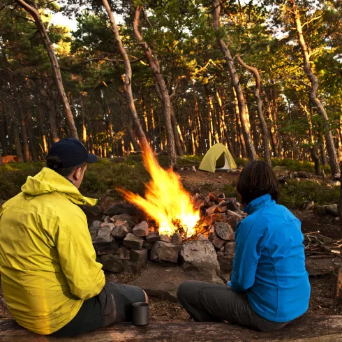 Lagerfeuer am Trekking Platz