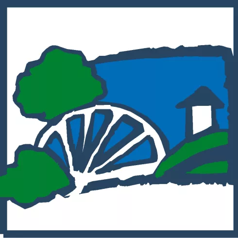 Logo und Markierung Europäischer Mühlenradweg