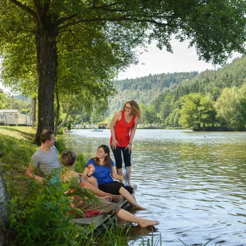 Der Clausensee bei Waldfischbach-Burgalben im Pfälzerwald