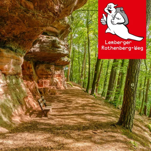 Rothenberg-Weg mit Sitzmöglichkeit am Rothenberg (© Pfalz.Touristik e.V. Foto: Dirk Weber) Rothenberg-Weg mit Sitzmöglichkeit am Rothenberg