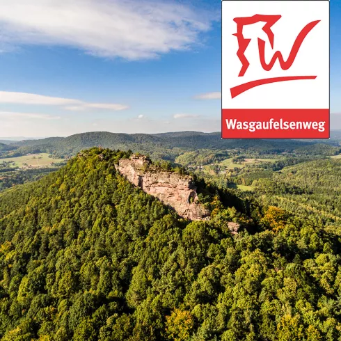 Wasgau Felsenweg mit Blick auf Felsenweg