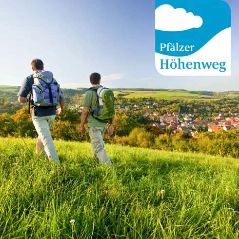 Pfälzer Höhenweg mit Blick auf Obermoschel (© Pfalz.Touristik e.V., Foto: Dominik Ketz) Pfälzer Höhenweg mit Blick auf Obermoschel