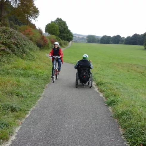 Barrierefreier Radweg in der Pfalz