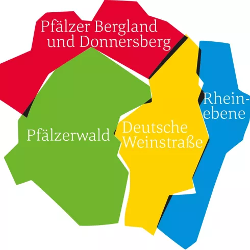 Schemakarte der Ferienregionen der Pfalz
