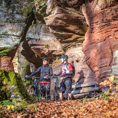 Mountainbike fahren im Mountainbikepark