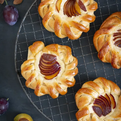 Zimtkringel mit Pudding „Quetschekuche“