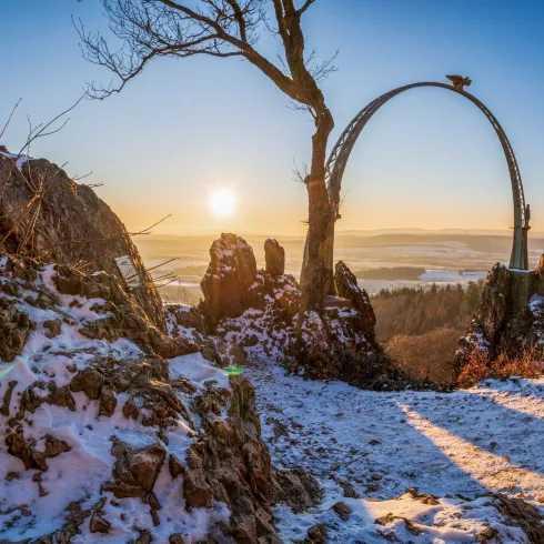 Adlerbogen am Donnersberg im Winter