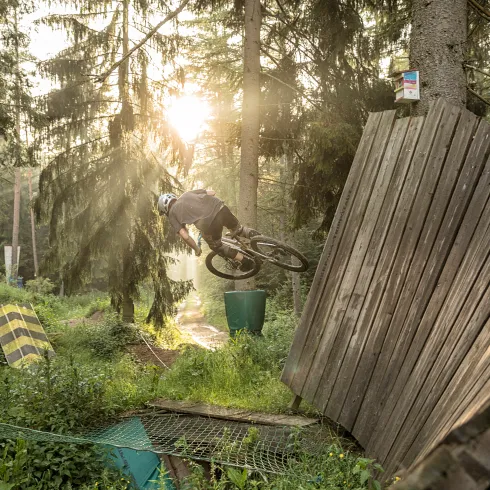 Action im Bikepark Trippstadt