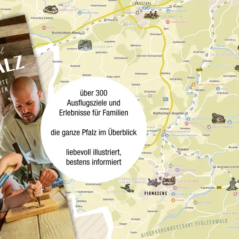 Freizeitkarte der Pfalz Touristik