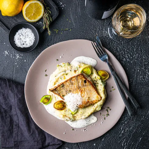 Zander Filet Rieslingschaum