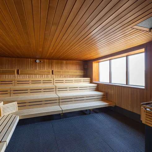 Eine große Sauna im CabaLela in Grünstadt