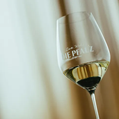 Zum Wohl die Pfalz Weinglas