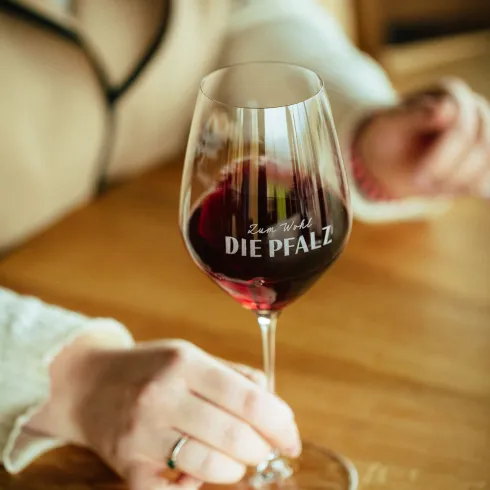 Zum Wohl die Pfalz Weinglas 